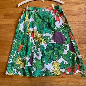 Vintage veggies wrap skirt
